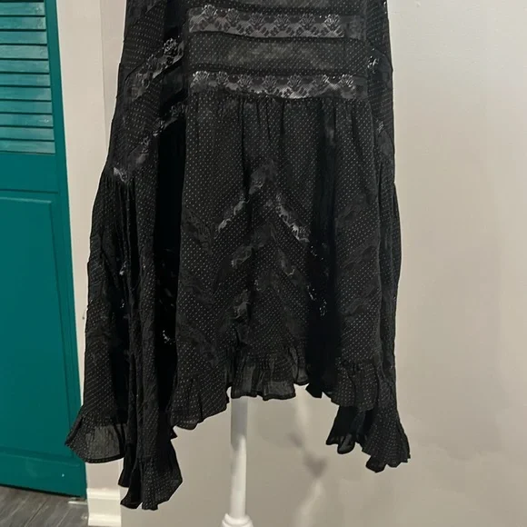 **SOLD** Free People Voile and Lace Trapeze Slip in all black - S - Picture 11 of 17